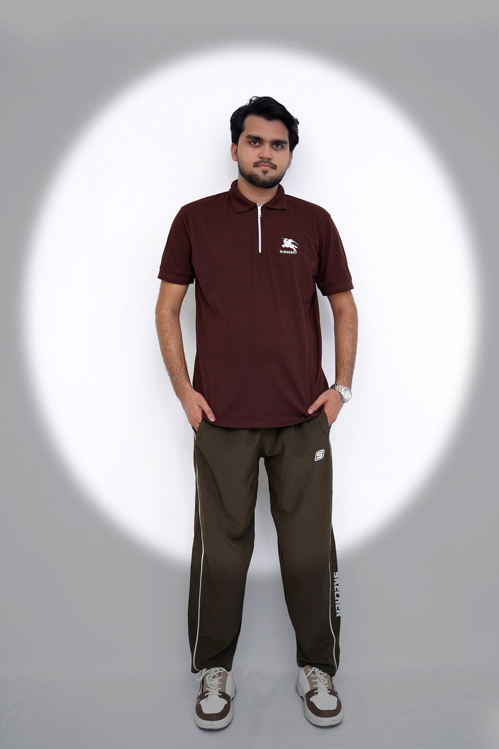 Mocha Zip Polo