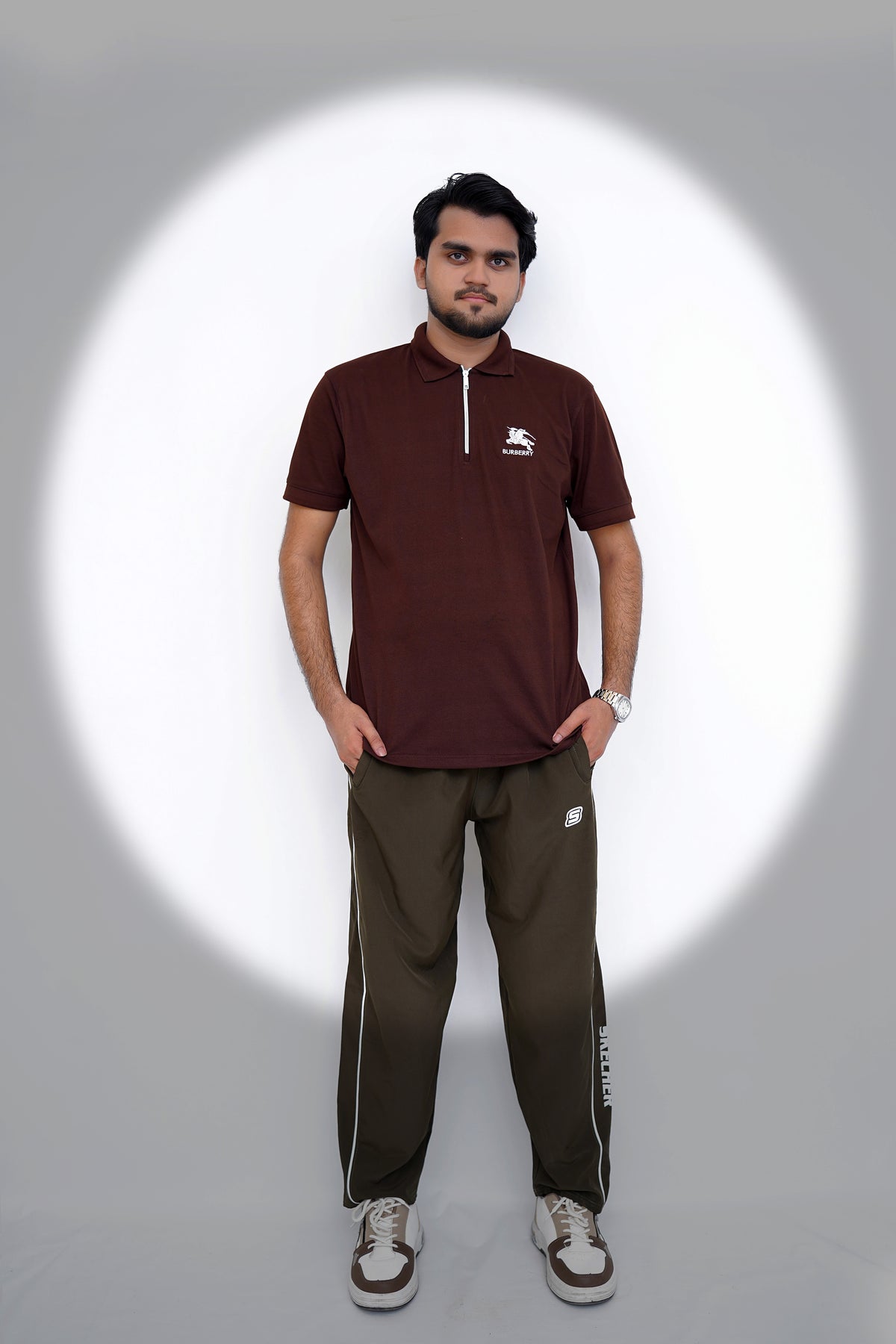 Mocha Zip Polo