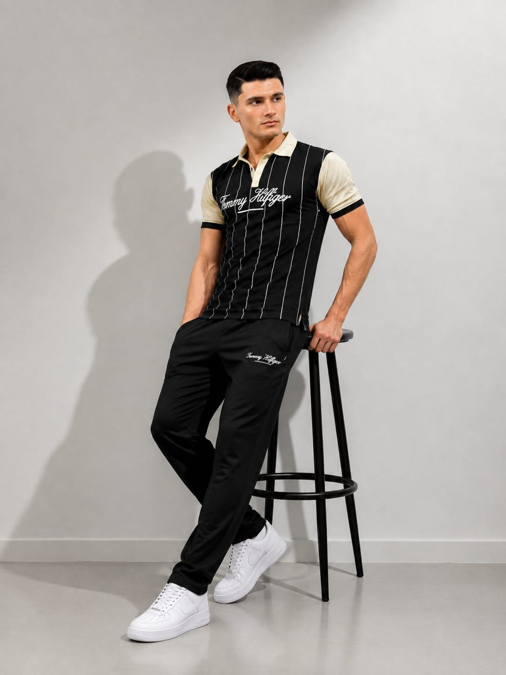 Classic Black Stripe Tracksuit