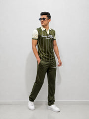 Classic Olive Stripe Tracksuit